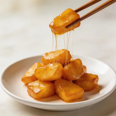 Candied Sweet Potato — Spun Sugar Delight