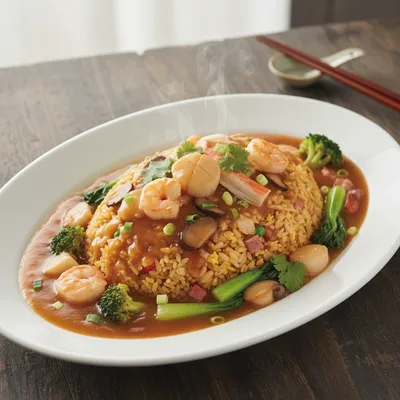 Fujian Fried Rice — Gravy-Topped Fried Rice