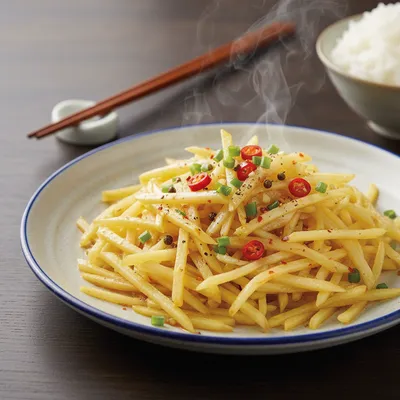 Hot and Sour Shredded Potato — Vinegar-Kissed Potato Threads